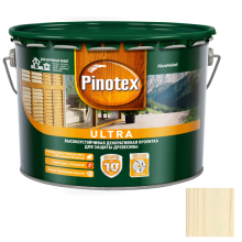 Пропитка для древесины Pinotex Ultra белая 9 л
