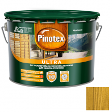 Пропитка для древесины Pinotex Ultra Калужница 9 л