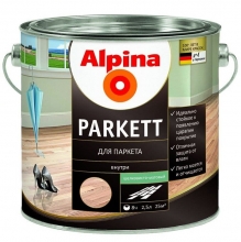 Лак паркетный Alpina Parkett шелковисто-матовый 2,5 л