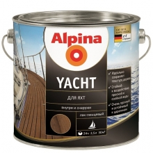 Лак яхтный алкидный Alpina Yacht глянцевый 2,5 л